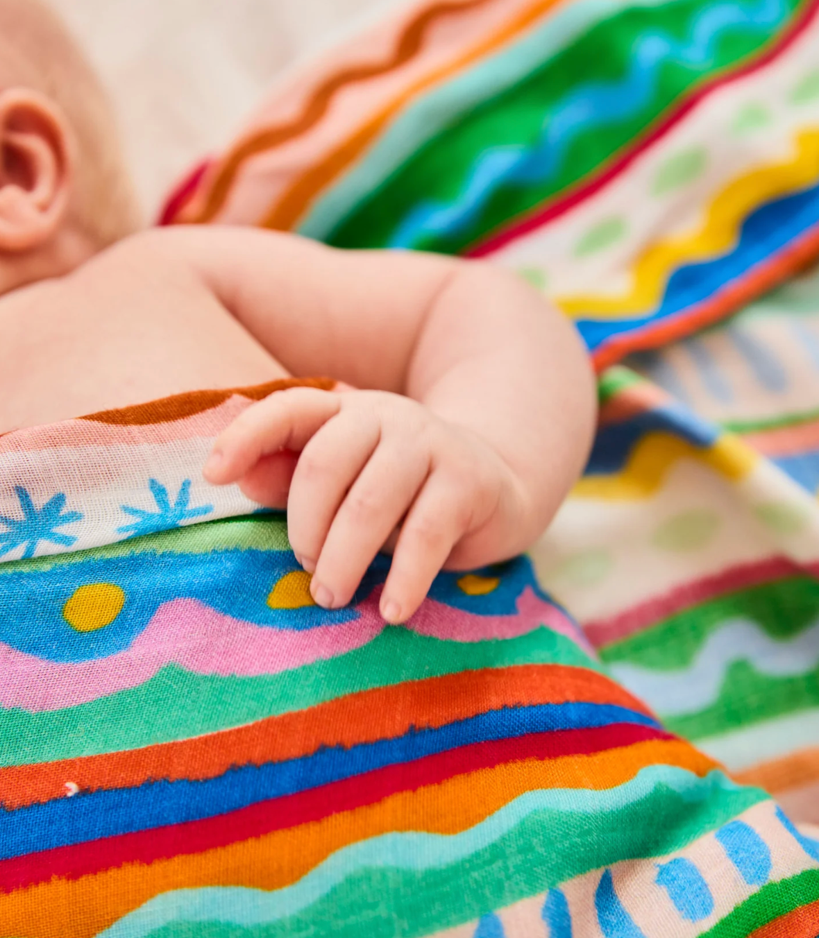 Beach Patterns Bamboo Swaddle