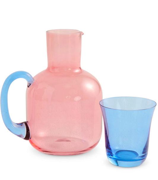Blue Robin Carafe & Glass Set