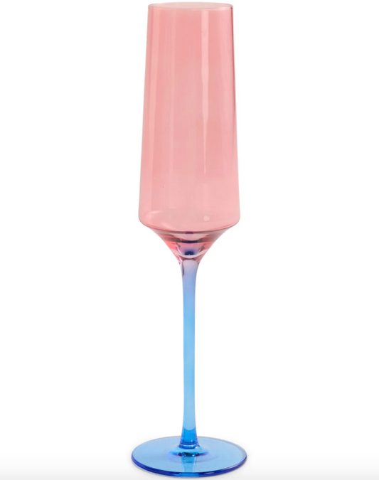 Blue Robin Champagne Glass 2P Set - Click and Collect item only