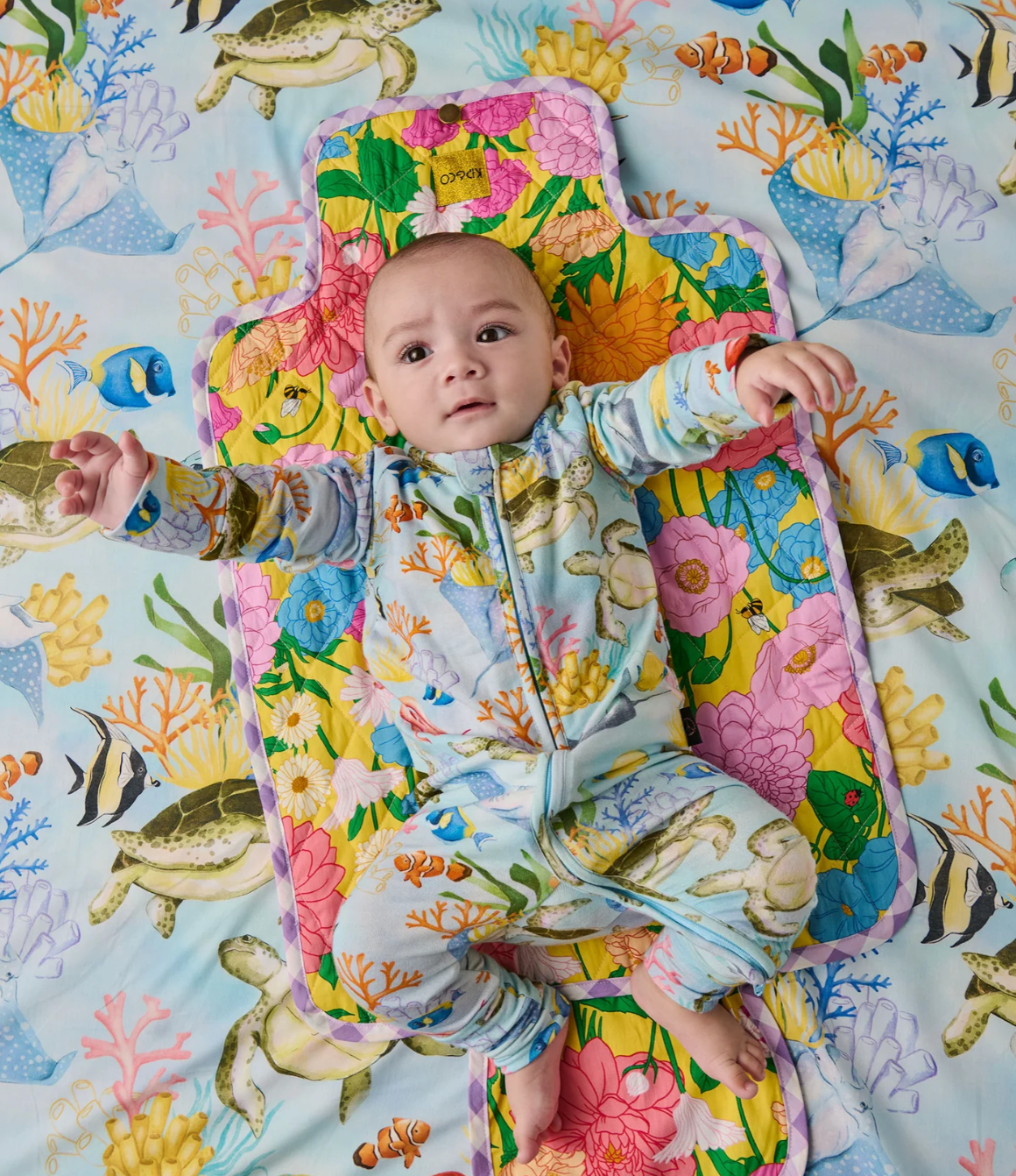 Follow The Sun Yellow Baby Change Mat