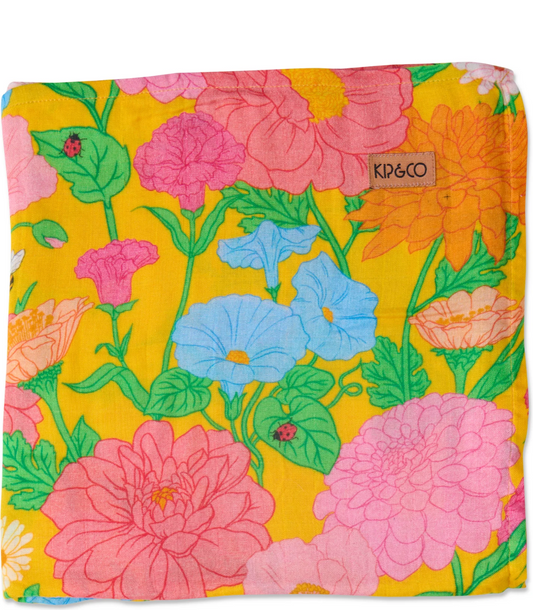 Follow The Sun Yellow Bamboo Swaddle