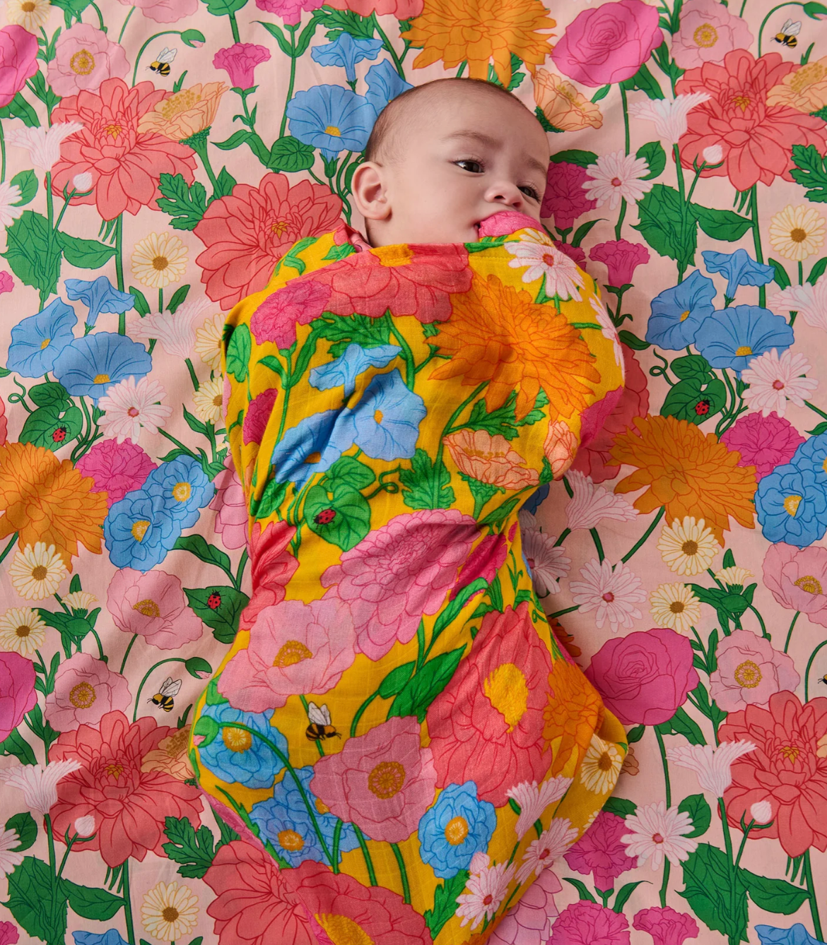 Follow The Sun Yellow Bamboo Swaddle
