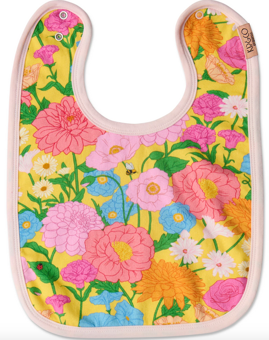 Follow The Sun Yellow Organic Cotton Bib