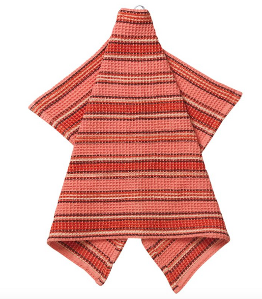 Selene Stripe Tea Towel - Hibiscus