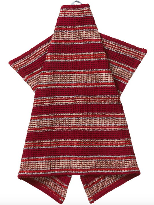 Selene Stripe Tea Towel - Crimson