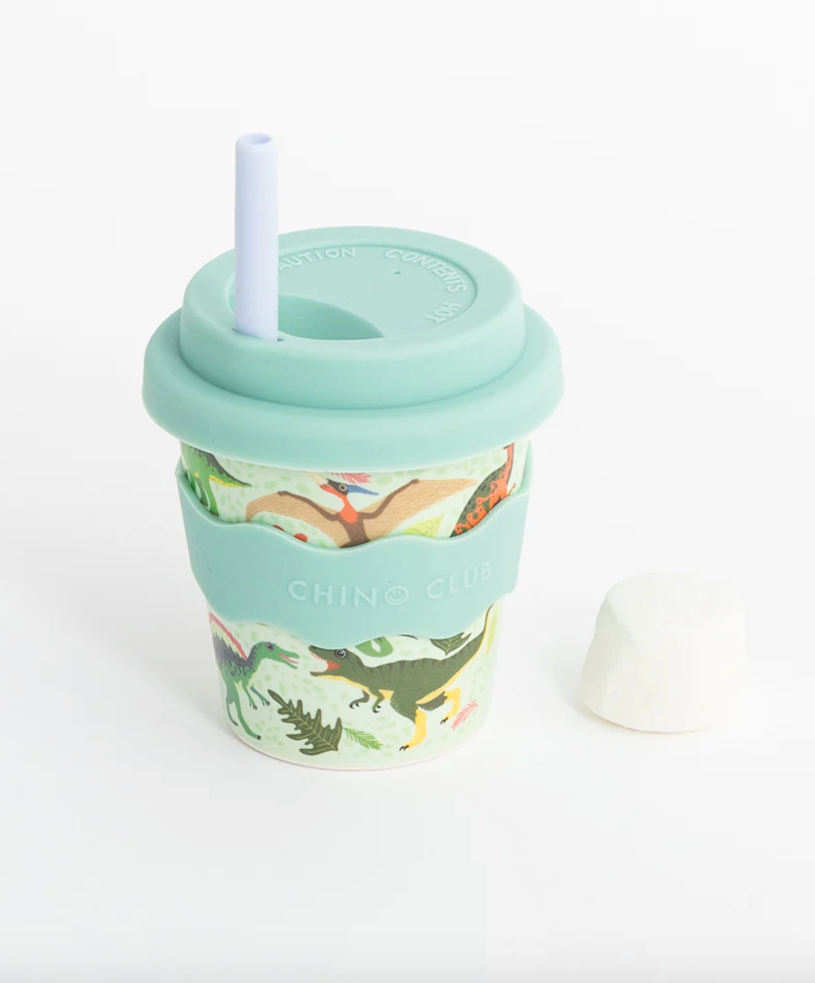 Babychino Cup 4oz - Green Dino
