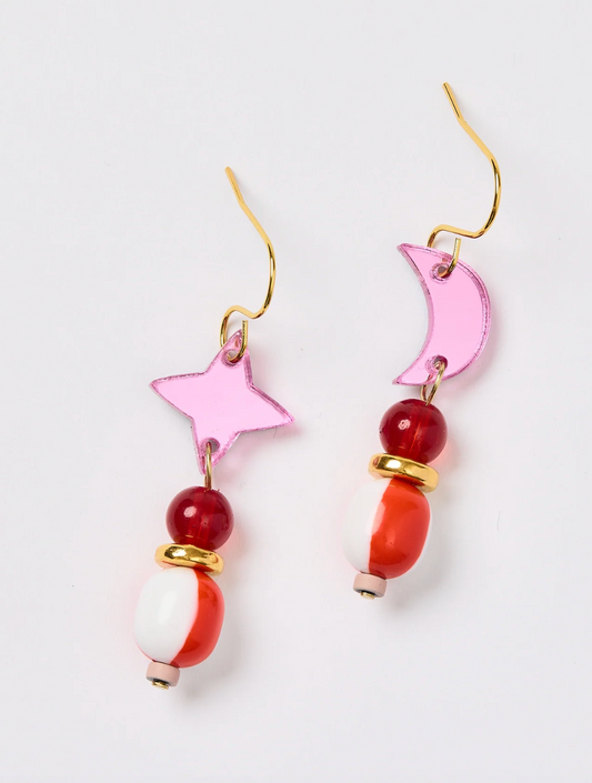 Lunar Earrings - Pink