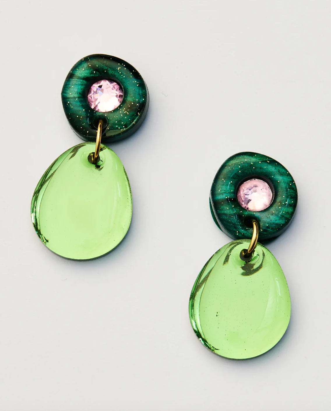 Jam Gem Earrings - Green