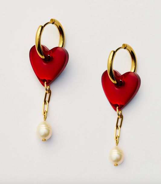 Lorraine Earrings - Red