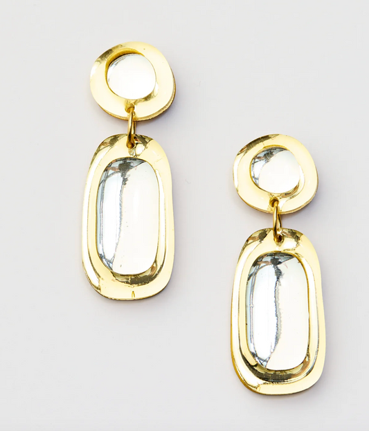 Jelly Drop Clip On Earrings - Gold/Silver