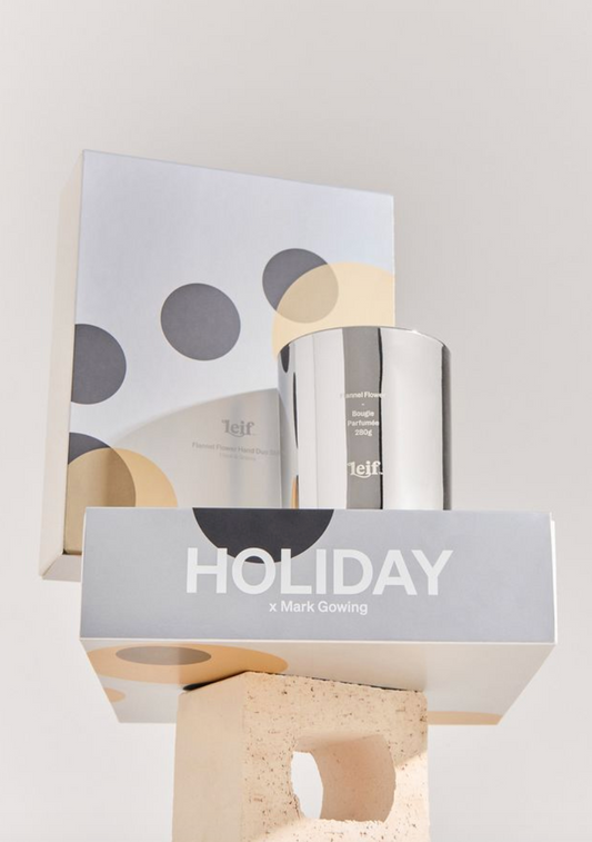 Limited Edition Holiday Flannel Flower Silver Candle - 280g