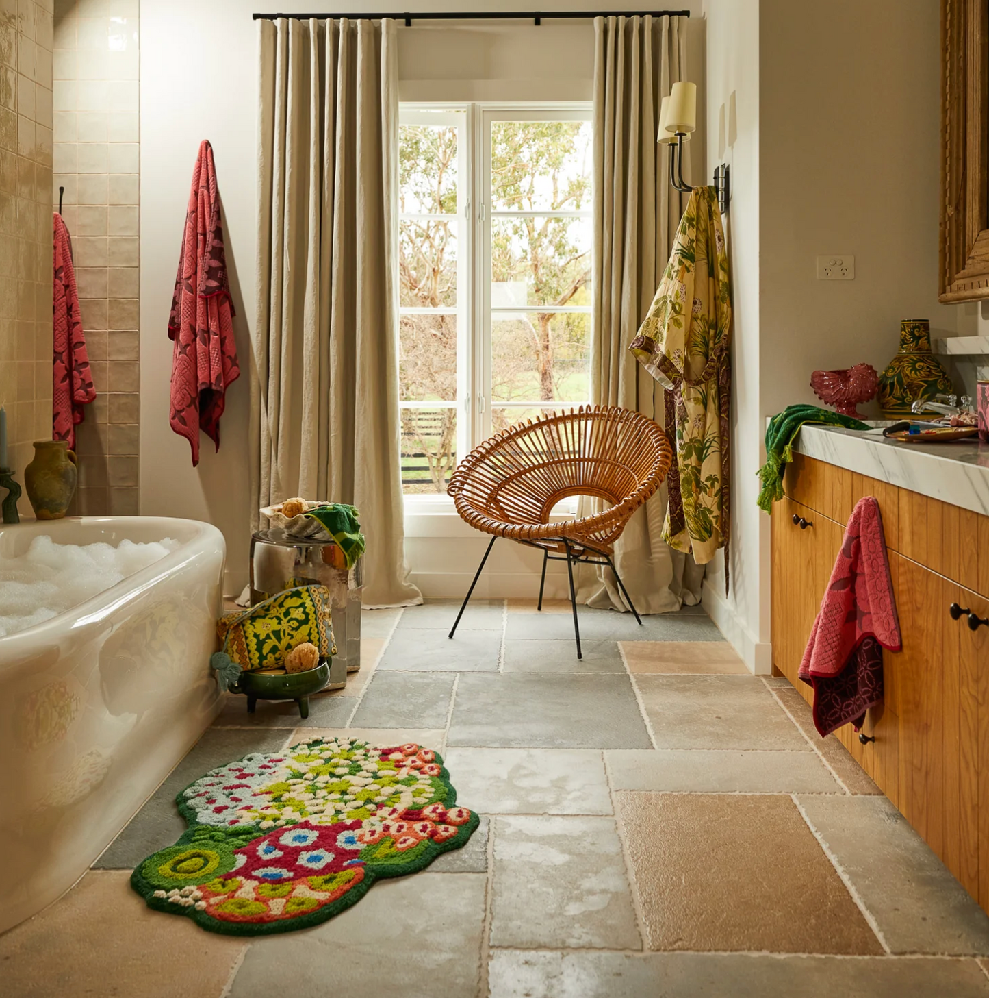 Esme Bath Sheet - Hibiscus