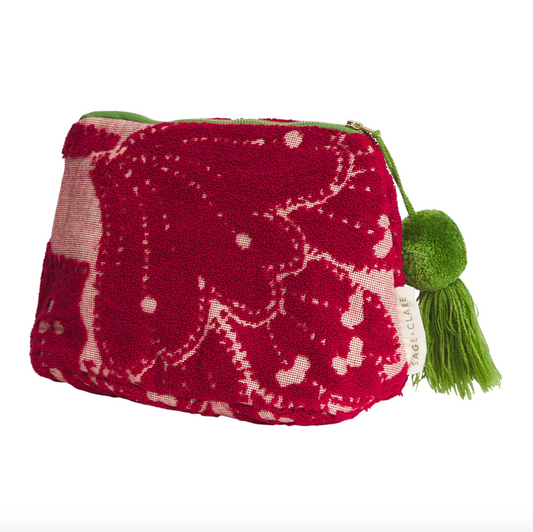 Lucia Terry Pouch - Crimson Small