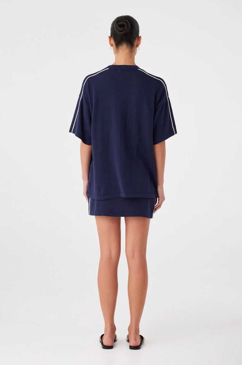Pippa Oversized Tee - Navy