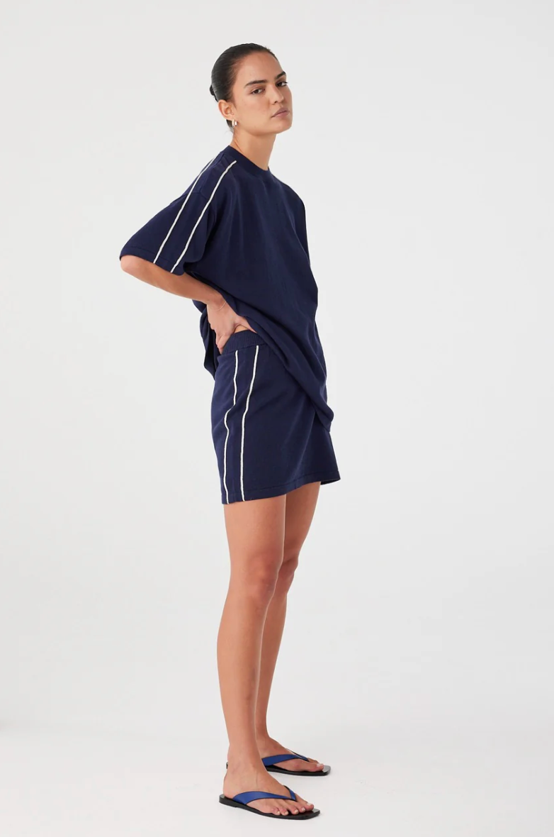 Pippa Oversized Tee - Navy
