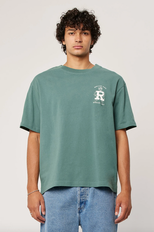 Ezy Works Tee - Forest/Mustard