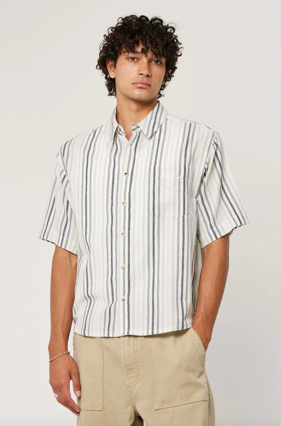 Tidal Waves Stripe Shirt - Titanium Stripe