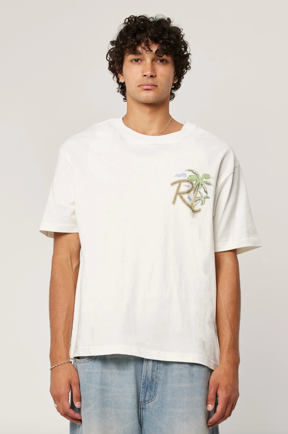 Ezy Palms Tee - Vintage White