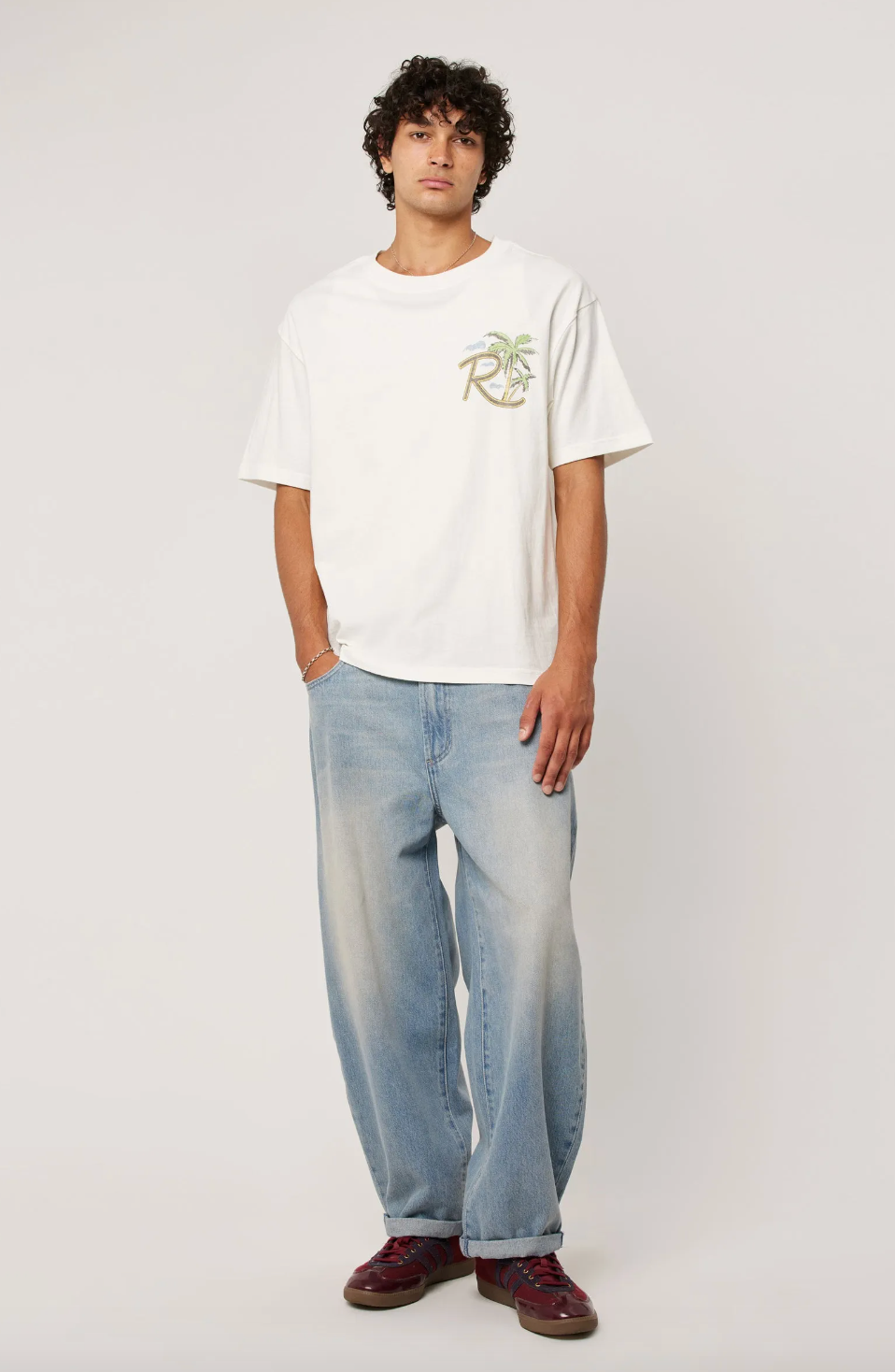Ezy Palms Tee - Vintage White