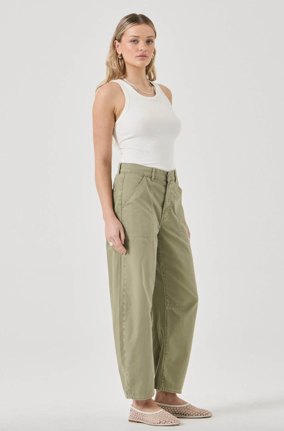 Gigi Barrel Drill - Summer Olive