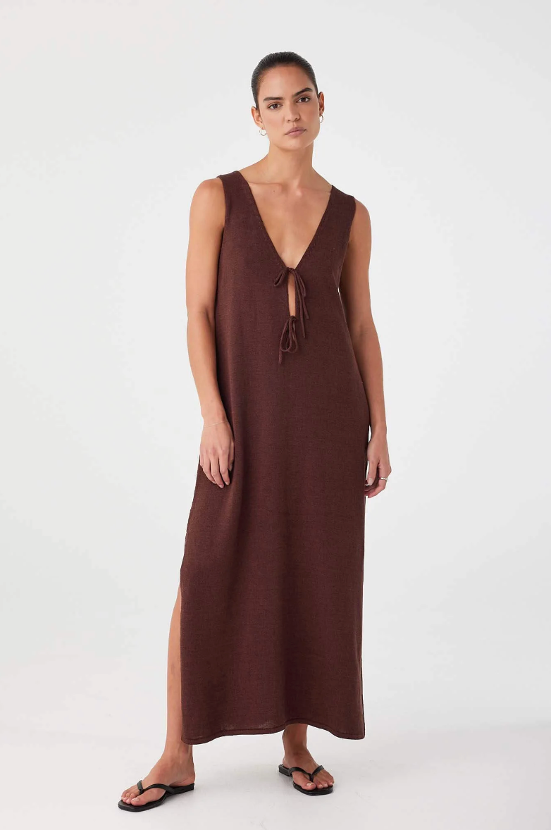 Poppy Maxi Dress - Chocolate