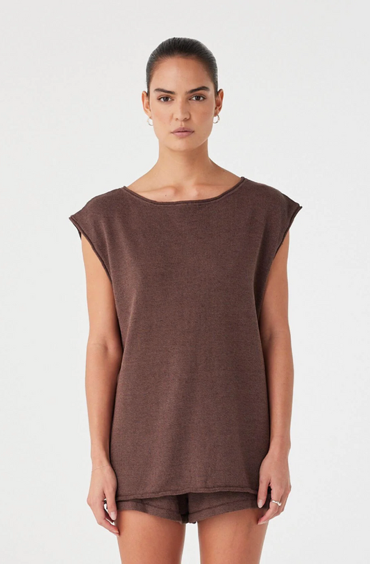 Poppy Tie Side Top - Espresso