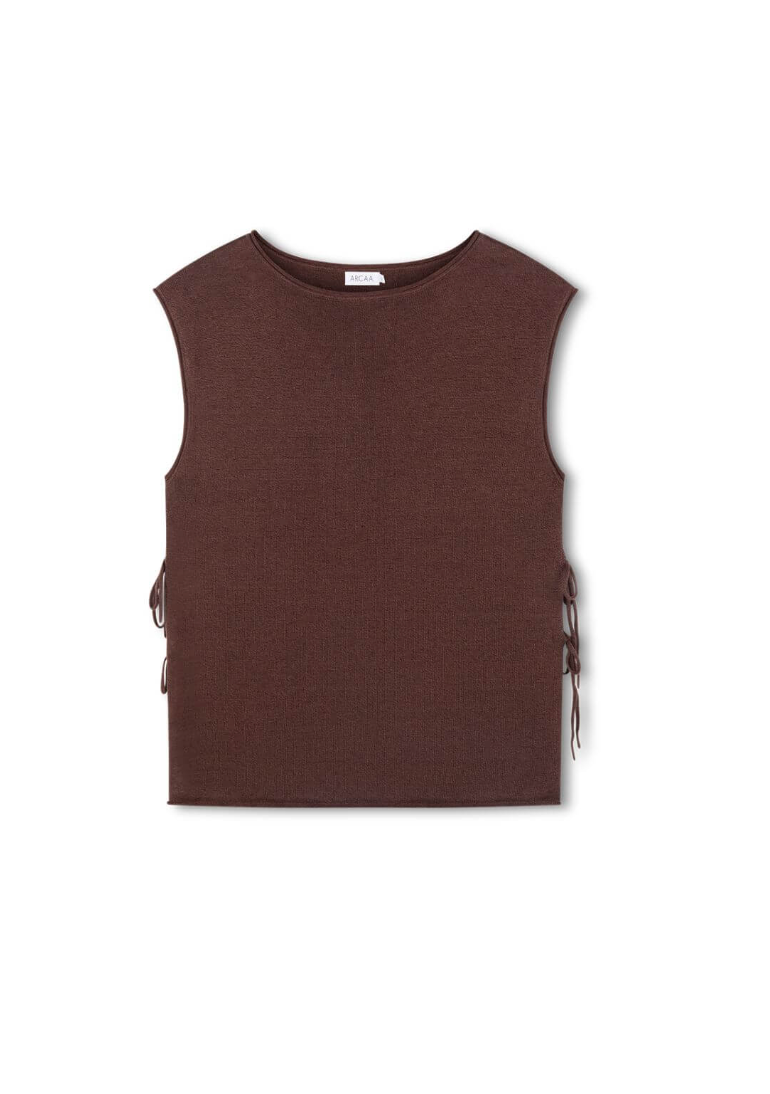 Poppy Tie Side Top - Espresso