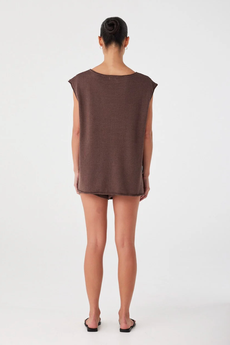 Poppy Tie Side Top - Espresso