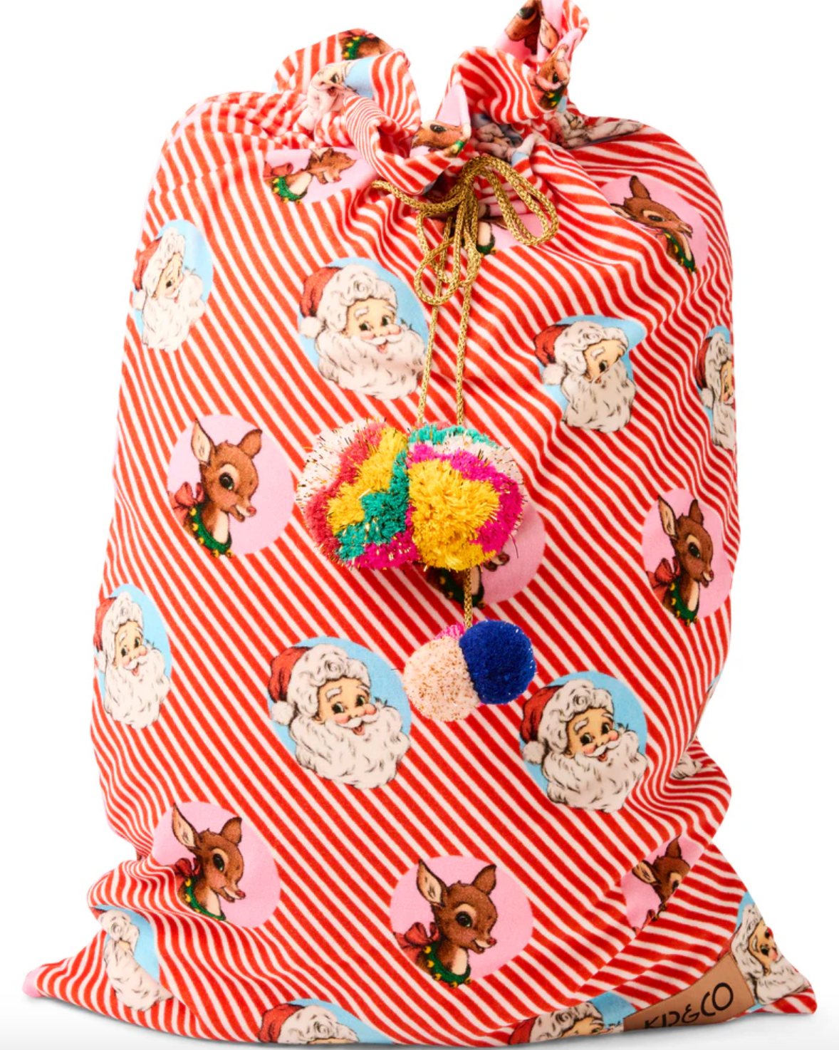 I Love Christmas Spot Velvet Santa Sack