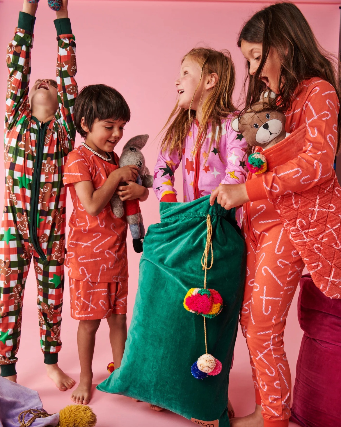 Jade Green Velvet Santa Sack