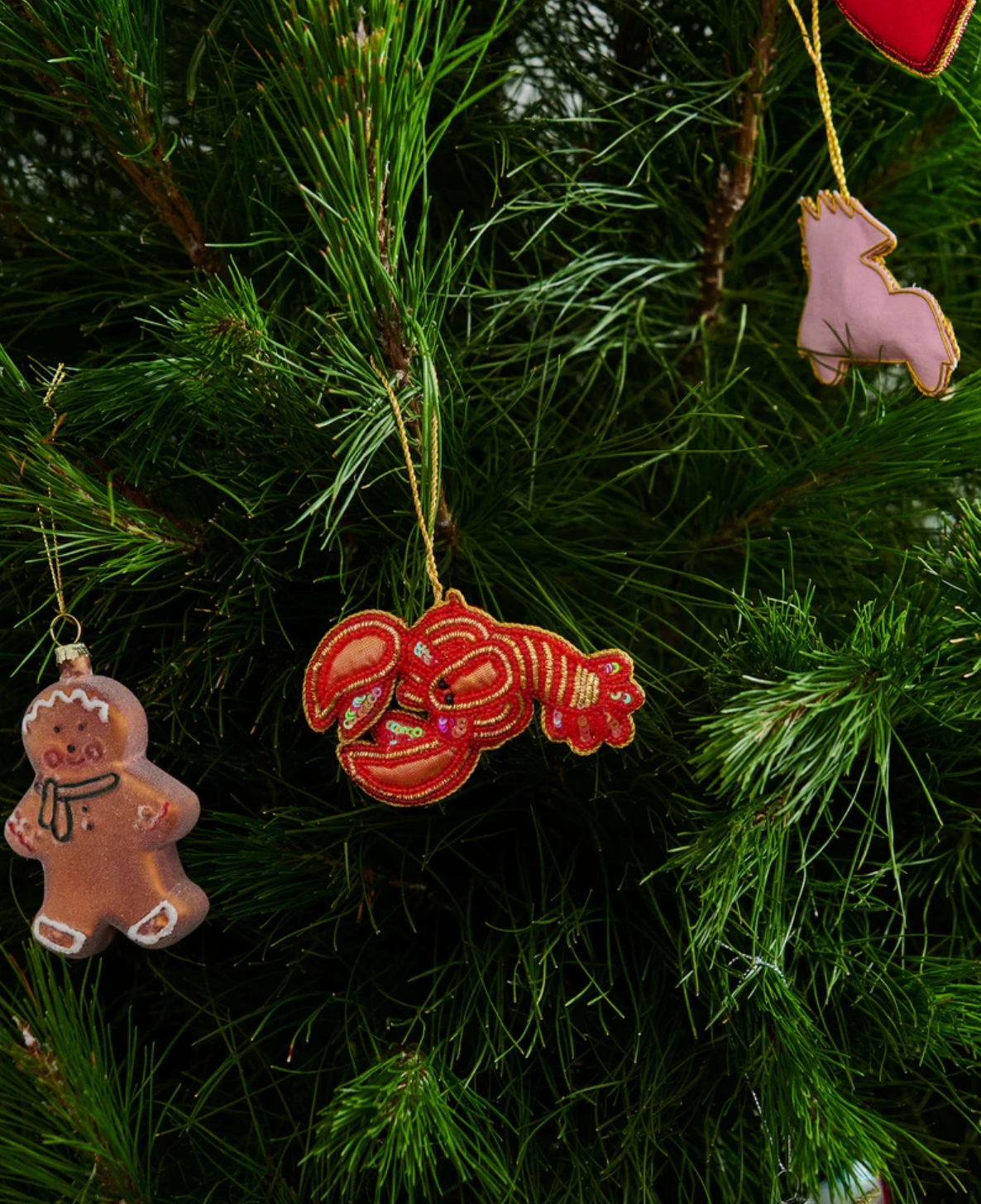 Lobster Sequin Christmas Decoration