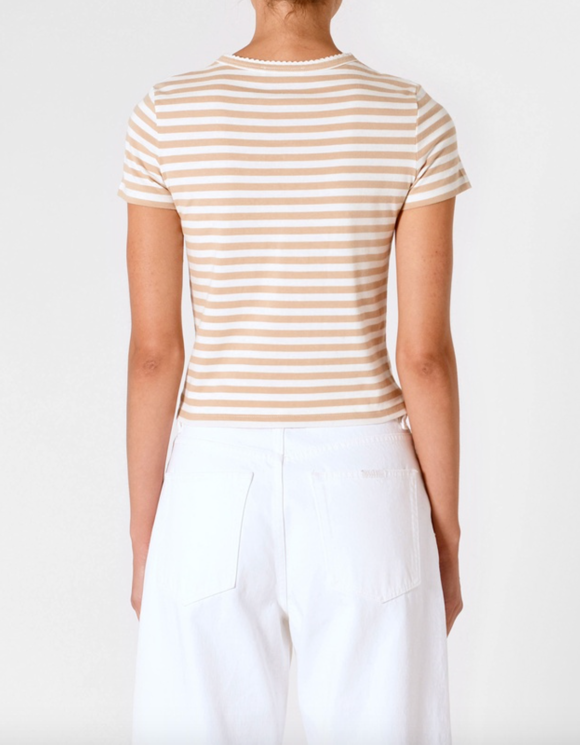 Classic Tee - Paros Stripe Taupe