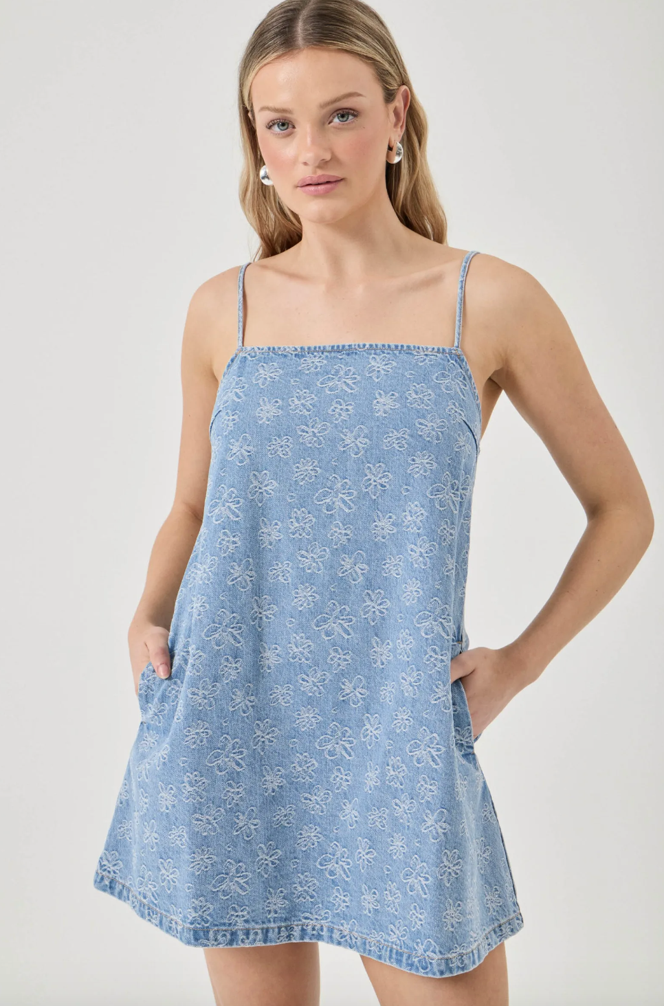 Indigo Flowers Cami Dress