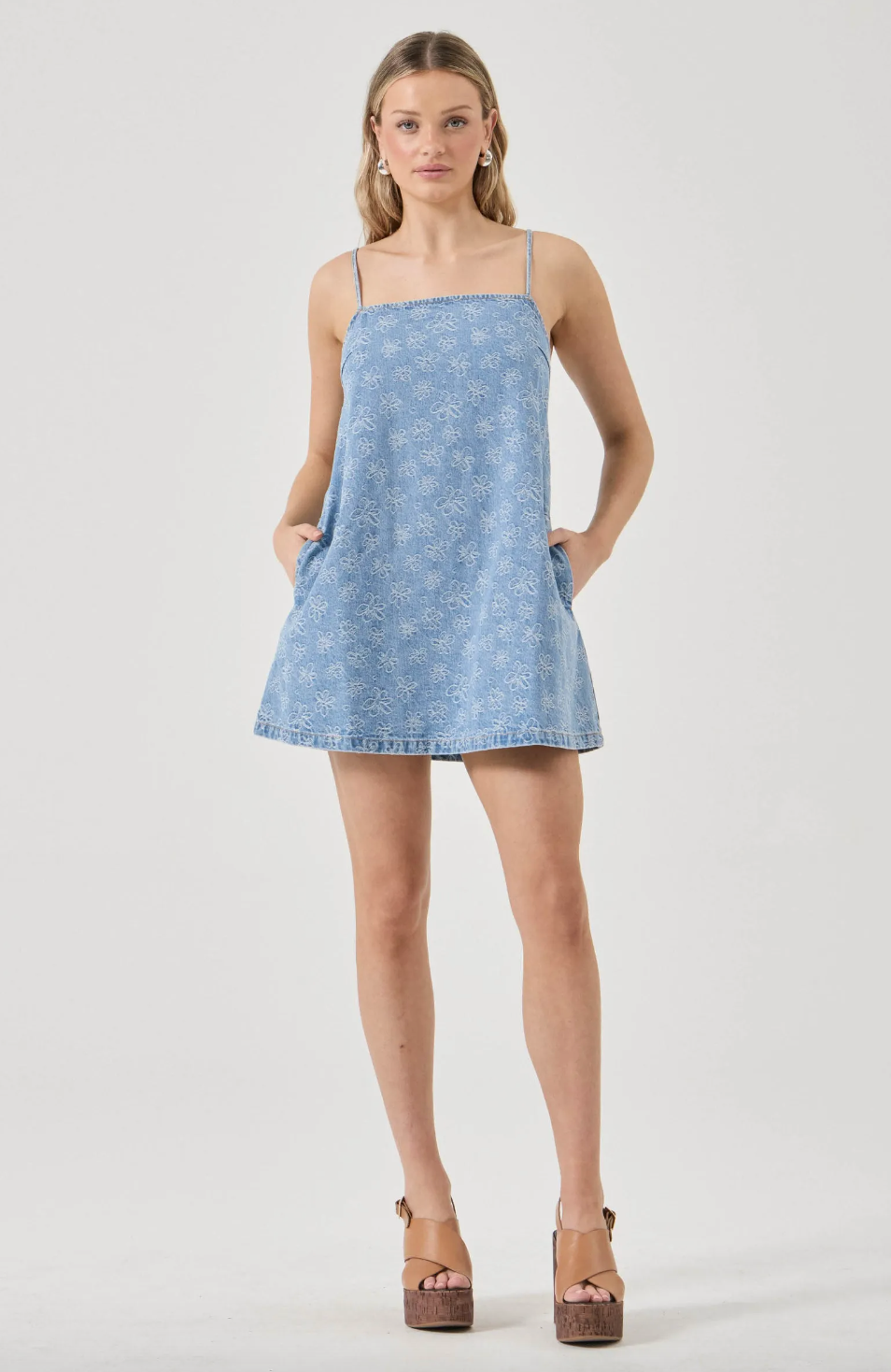 Indigo Flowers Cami Dress