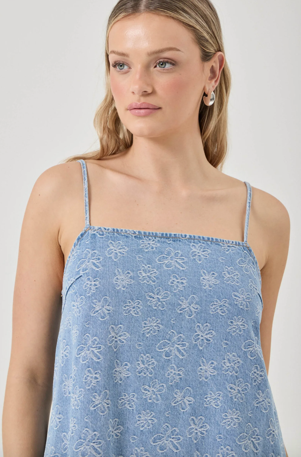 Indigo Flowers Cami Dress