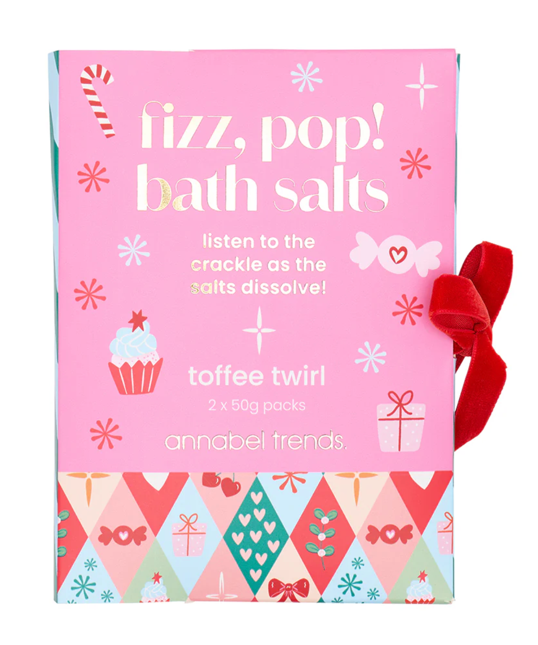 Christmas Festive Fizz Pop Bath Salts - 2 Pack