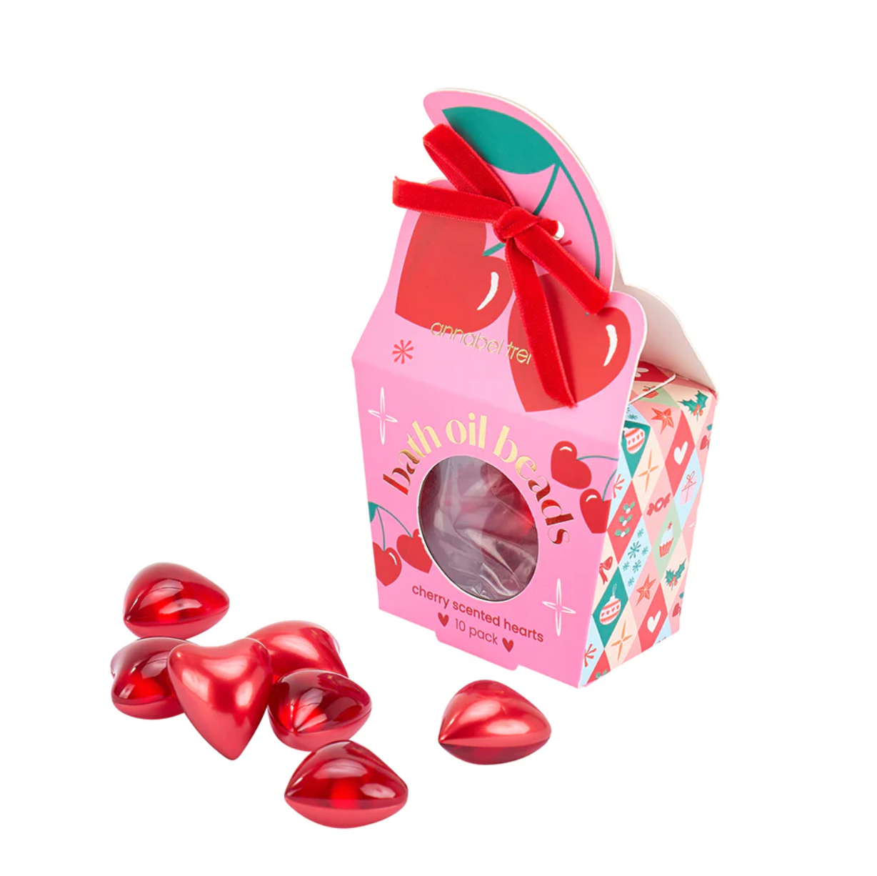Christmas Festive Bath Oil Beads - Cherry