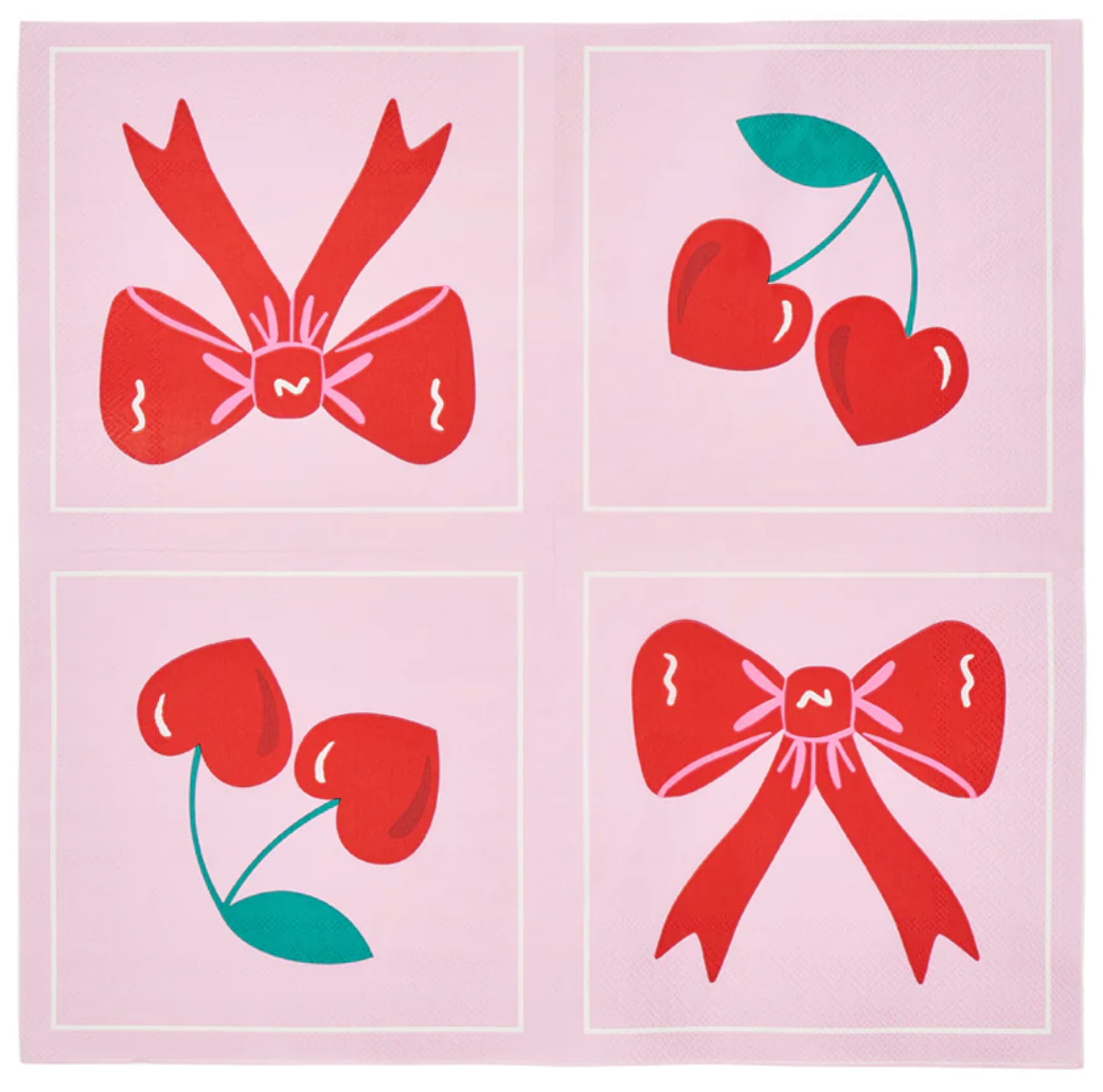 Paper Napkin - Bows & Cherries
