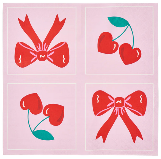 Paper Napkin - Bows & Cherries