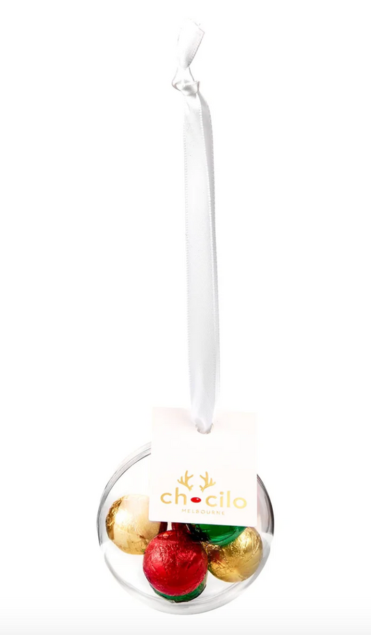 Bauble with 7 Assorted Foiled Baubles in Milk Chocolate - 40g