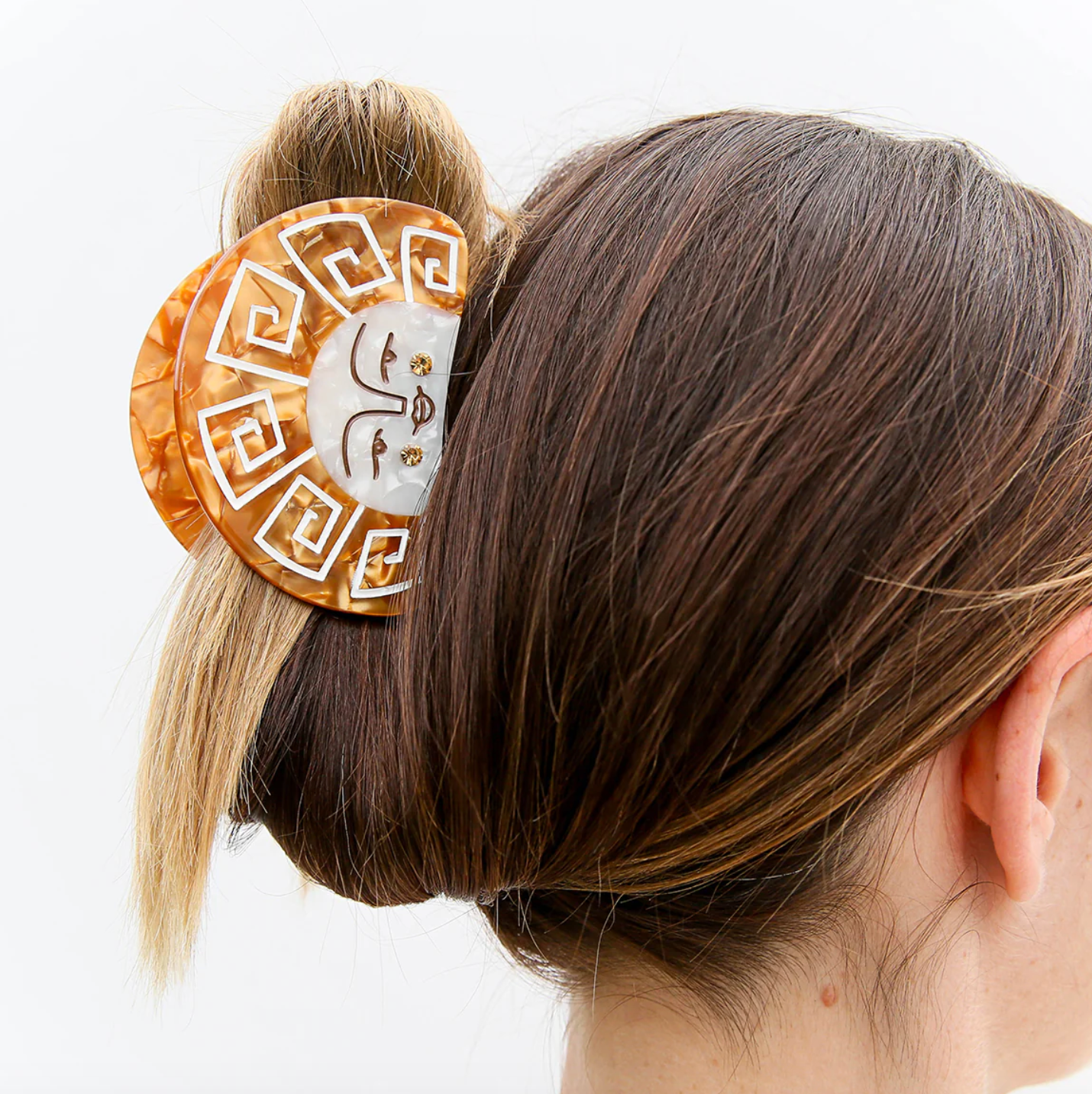 Gold Grecian Sun Hair Claw Clip