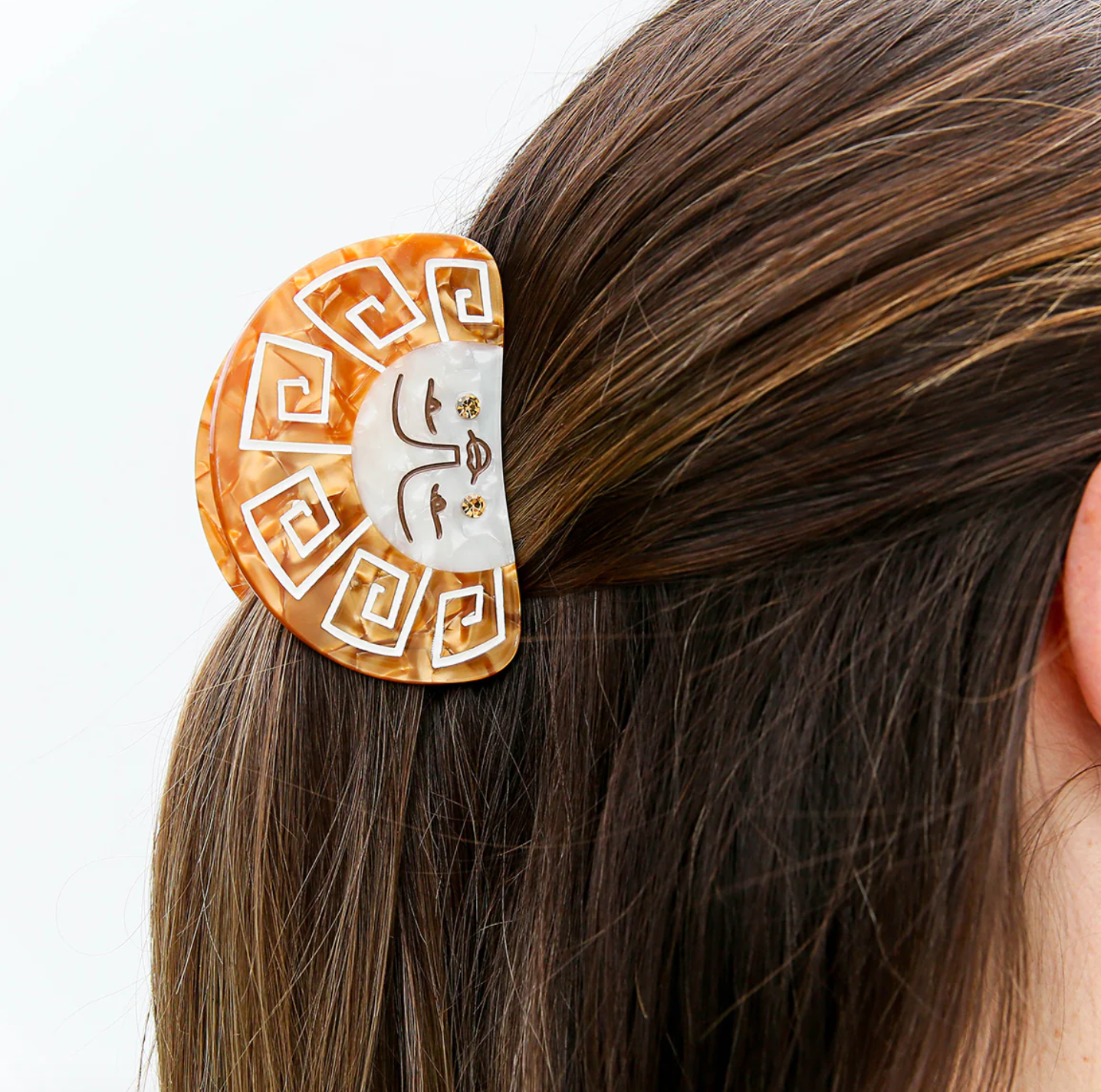 Gold Grecian Sun Hair Claw Clip