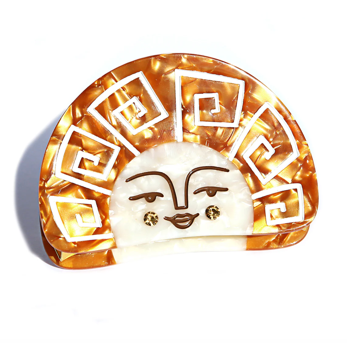 Gold Grecian Sun Hair Claw Clip