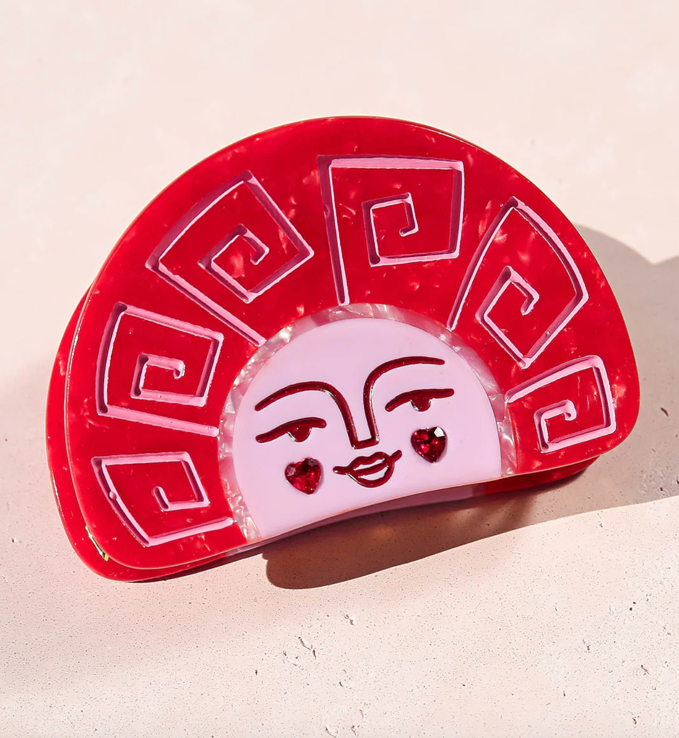 Ruby Grecian Sun Hair Claw Clip