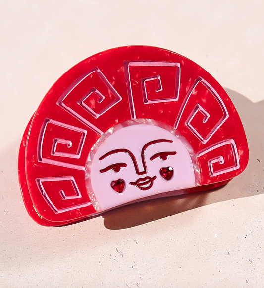 Ruby Grecian Sun Hair Claw Clip
