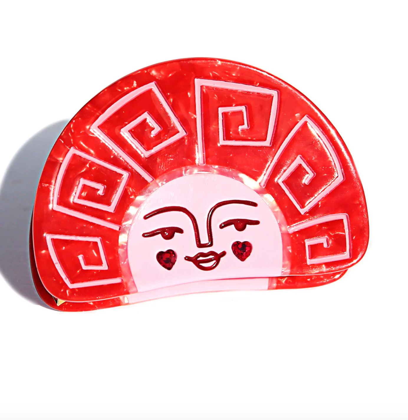 Ruby Grecian Sun Hair Claw Clip