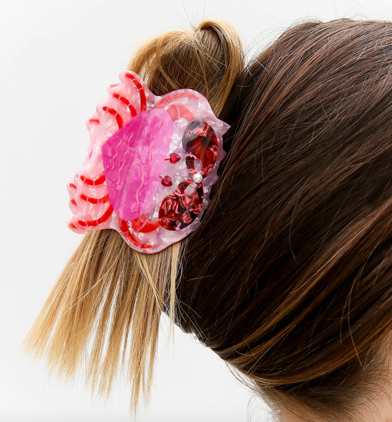 Ruby Crab Hair Claw Clip