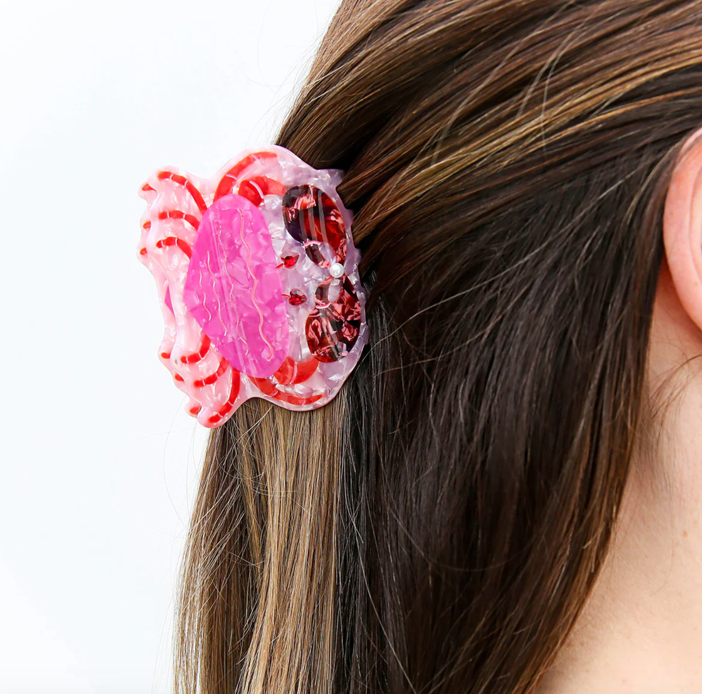 Ruby Crab Hair Claw Clip