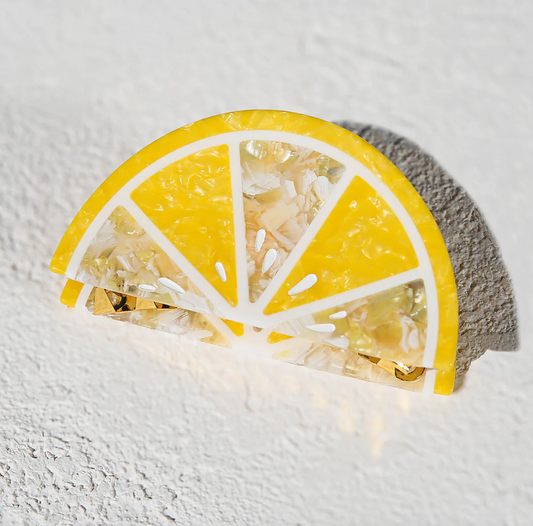 Lemon Wedge Hair Claw Clip