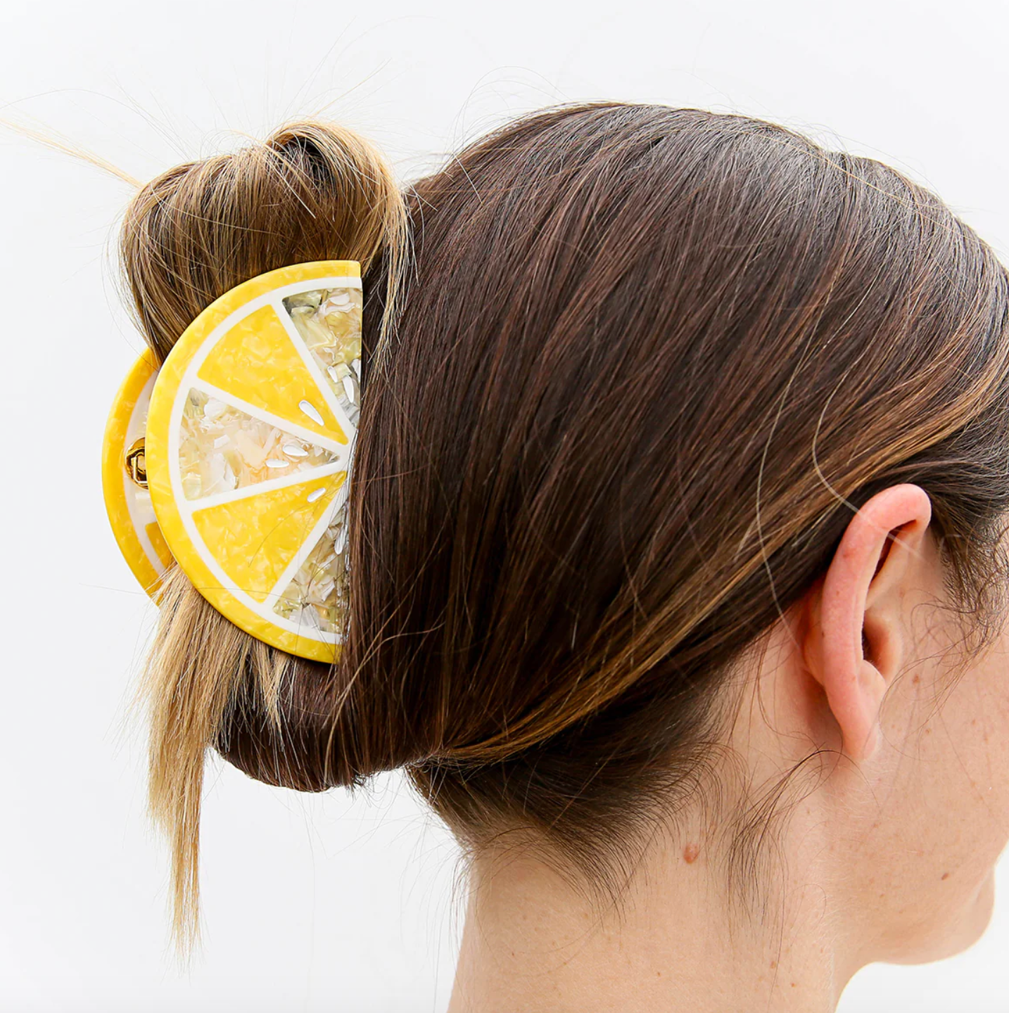 Lemon Wedge Hair Claw Clip